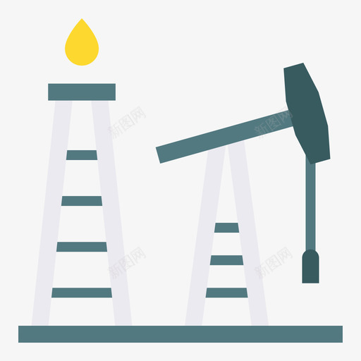 矿山石油工业18平坦svg_新图网 https://ixintu.com 矿山 石油工业 平坦