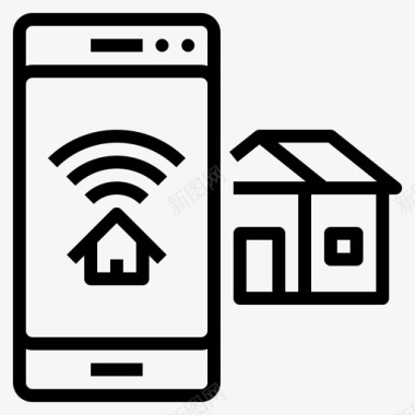 wifi连接房屋网络图标