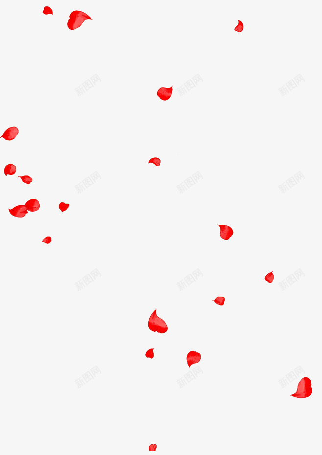 红色漂浮玫瑰花瓣png免抠素材_新图网 https://ixintu.com 玫瑰花瓣 红色玫瑰 漂浮 花瓣