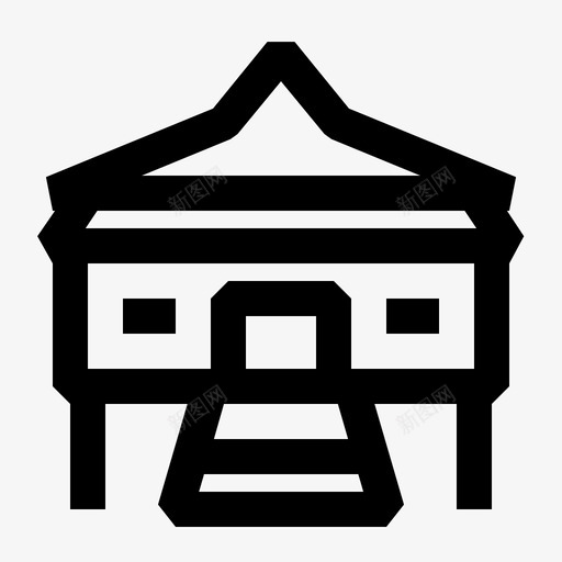 印尼传统住宅建筑住宅svg_新图网 https://ixintu.com 住宅 印尼 传统 建筑 物业 房地产