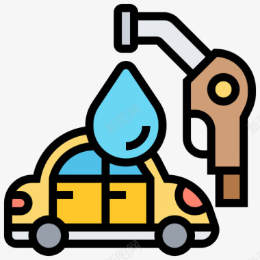 燃料石油工业24线性颜色图标