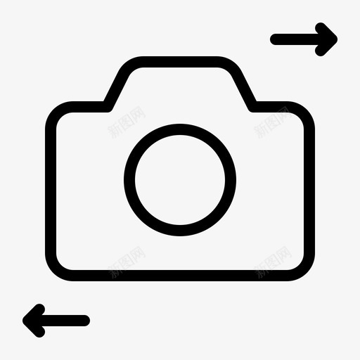 照相机连接摄影svg_新图网 https://ixintu.com 摄影 照相机 连接 开关 传送 影线