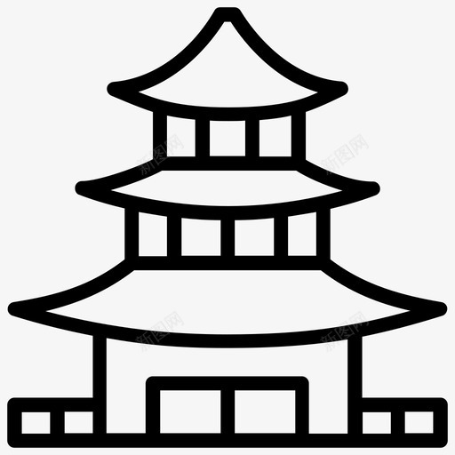 宝塔亚洲建筑svg_新图网 https://ixintu.com 建筑 宝塔 亚洲 露台 寺庙 内部