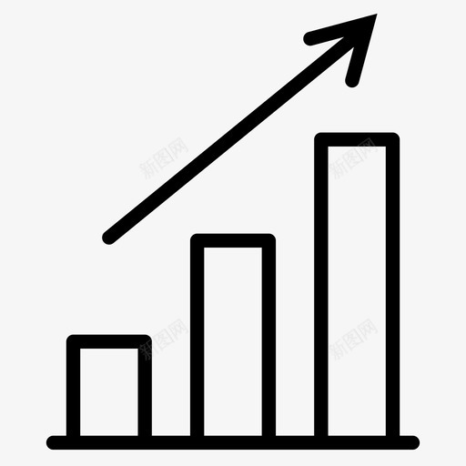 增加分析图表svg_新图网 https://ixintu.com 财务 增加 分析 图表 增长 统计 图标