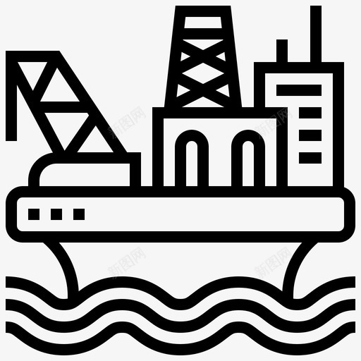 平台开采海上svg_新图网 https://ixintu.com 平台 开采 海上 石油 钻井 石油工业