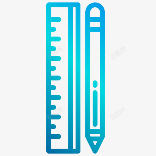 直尺和铅笔设计工具32线性渐变svg_新图网 https://ixintu.com 直尺 铅笔 设计 设计工 工具 线性 渐变