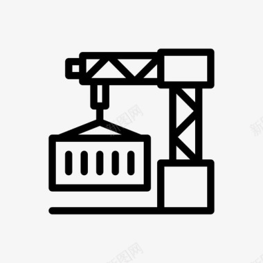 起重机批量生产31直线图标