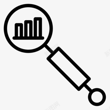 市场调研分析数字营销图标