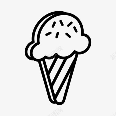 冰淇淋招牌甜点招牌图标