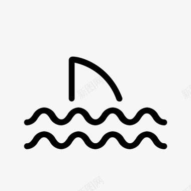 鲨鱼海鱼翅图标