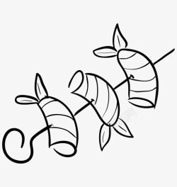龙虾串虾串螃蟹饮食高清图片