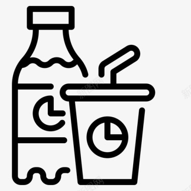 苏打水瓶子可乐图标