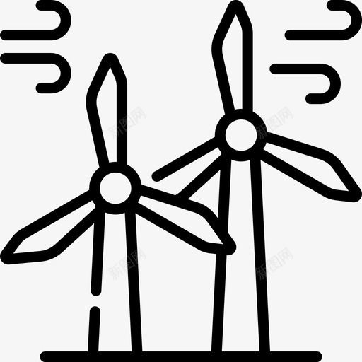 Eolic能源可再生能源46线性svg_新图网 https://ixintu.com 能源 Eolic 可再 再生 线性