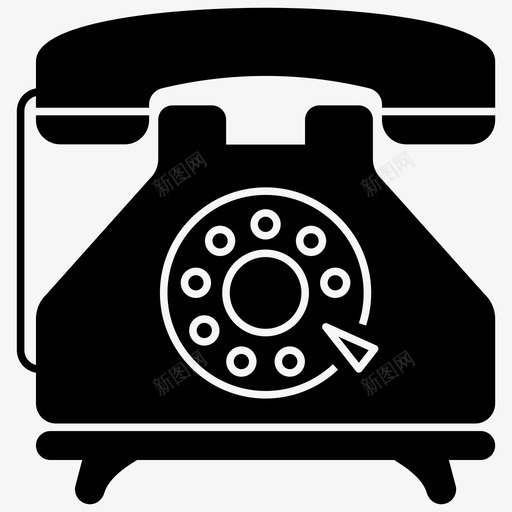 座机办公电话电信svg_新图网 https://ixintu.com 电话 座机 办公 电信 老式 网络 通信 字形 图标