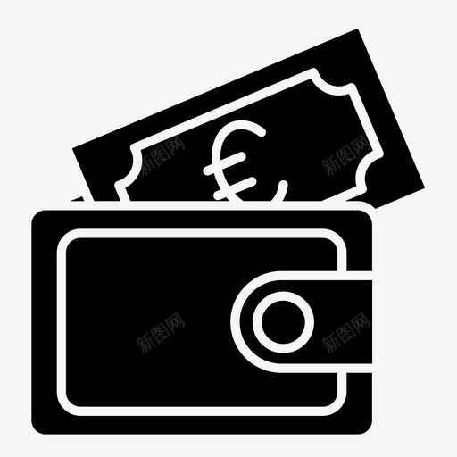 钱包商业货币svg_新图网 https://ixintu.com 商业 钱包 货币 教育 符号