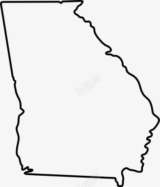乔治亚州美国地图图标
