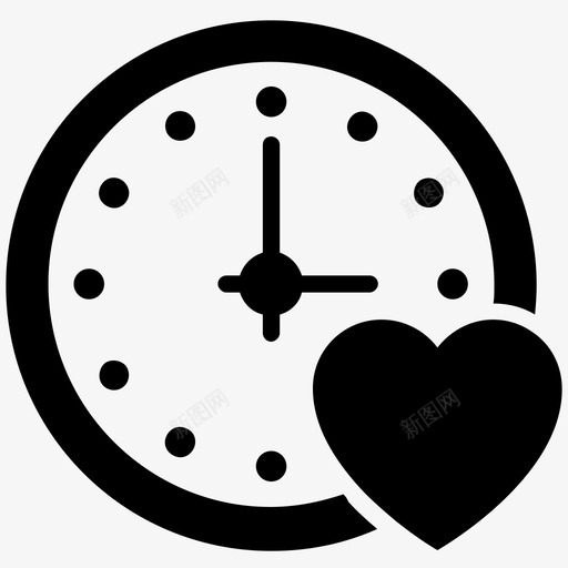 日期时间年表时钟svg_新图网 https://ixintu.com 时间 日期 爱情 年表 时钟 计时器 浪漫 字形 图标
