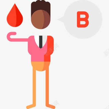 B型血献血87平坦图标