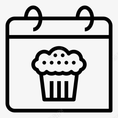 世界蛋糕日面包店日历图标