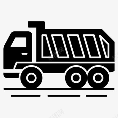 自卸卡车建筑卡车垃圾车图标