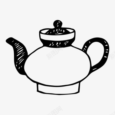 茶壶盘子厨房图标