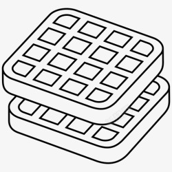 方形华夫饼方形华夫饼比利时经典高清图片