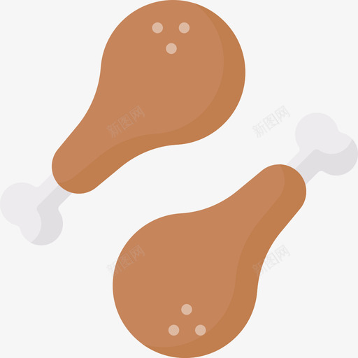 鸡腿国际食品17扁平svg_新图网 https://ixintu.com 鸡腿 国际 食品 扁平