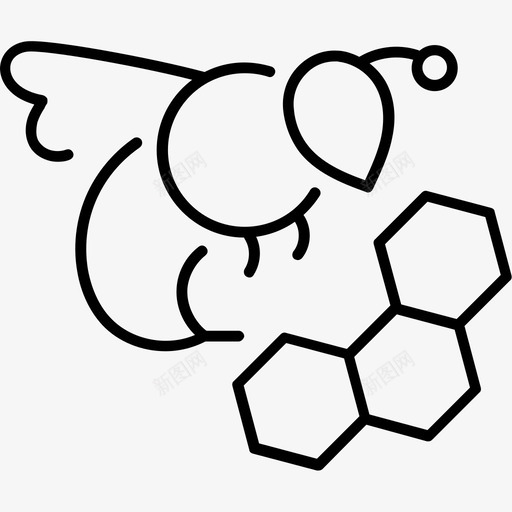 蜂蜜蜜蜂生物svg_新图网 https://ixintu.com 蜂蜜 蜜蜂 生物 生态 蜂巢 农业 商业