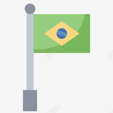 巴西国旗巴西嘉年华40扁平图标