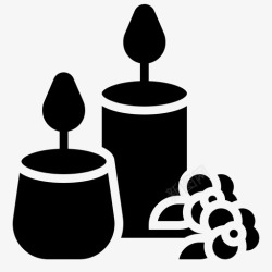 香味块状蜡烛芳香蜡烛光冥想高清图片