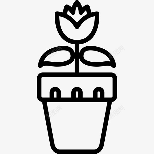花盆装饰花园svg_新图网 https://ixintu.com 花盆 装饰 花园 绿化 植物