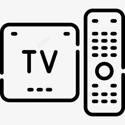 电视盒电子设备32线性svg_新图网 https://ixintu.com 电视盒 电子设备 线性