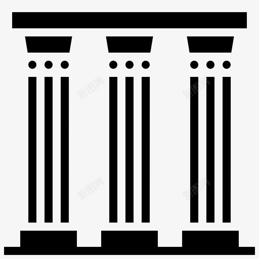 柱子建筑希腊svg_新图网 https://ixintu.com 柱子 希腊 建筑 帕台 神庙 古代 铭文