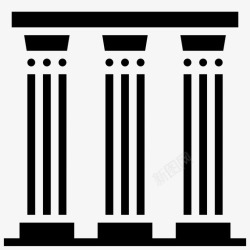 帕台柱子建筑希腊高清图片