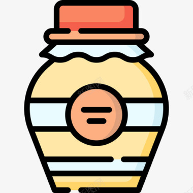 蜂蜜罐俄罗斯35线性颜色图标