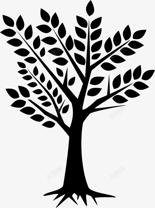 树红树林橄榄svg_新图网 https://ixintu.com 红树林 橄榄 植物
