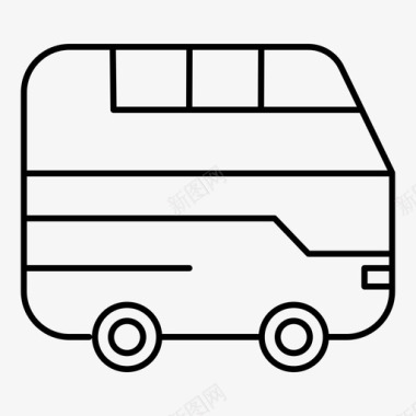 伦敦巴士双层巴士英国图标