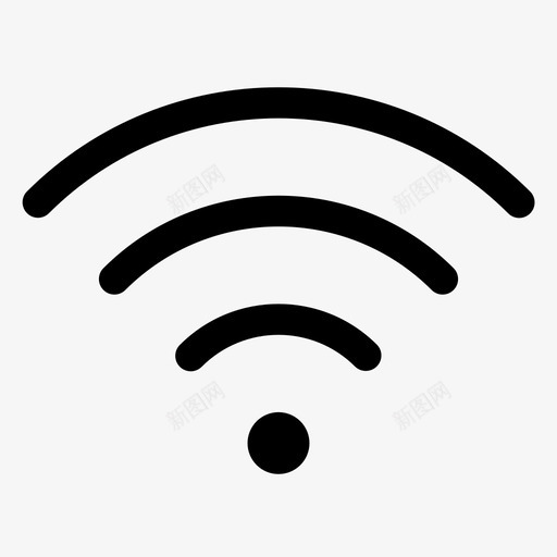 无线网WiFi线性svg_新图网 https://ixintu.com 无线网 WiFi 线性