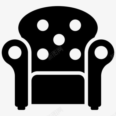 沙发古董家具扶手椅图标