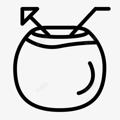 椰子水饮料食品和饮料svg_新图网 https://ixintu.com 饮料 椰子 食品 健康 热带 果汁 概述