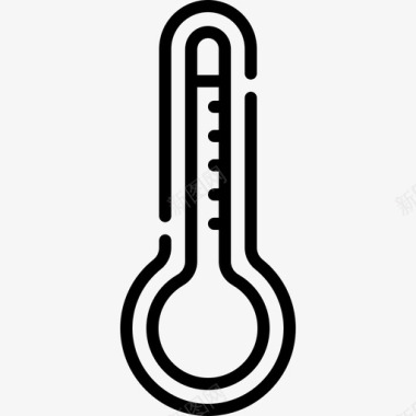 温度计夏季185线性图标