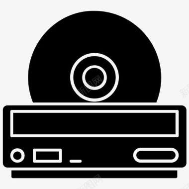 dvd播放机cdrom磁盘rom图标