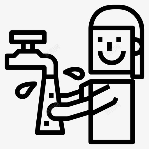 洗手洗手39线性svg_新图网 https://ixintu.com 洗手 线性