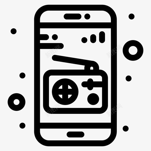 通讯媒体广播svg_新图网 https://ixintu.com 通讯 媒体 广播 android 应用程序 粗体