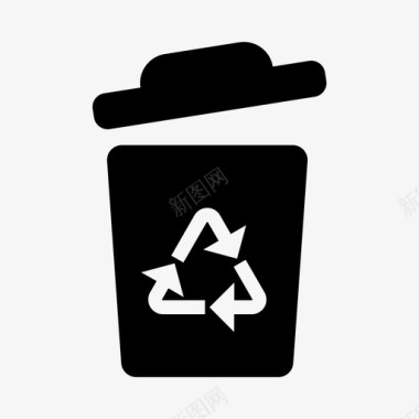 回收垃圾箱可回收图标
