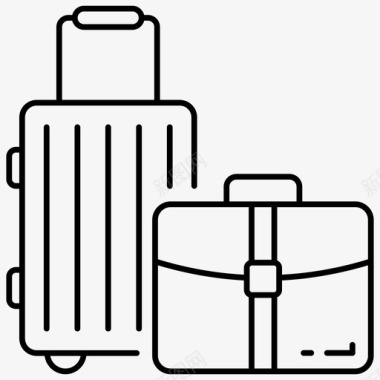 旅行行李附件箱公文包图标