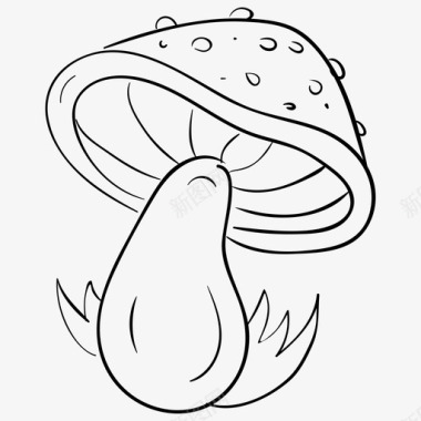 蘑菇菌类香菇图标