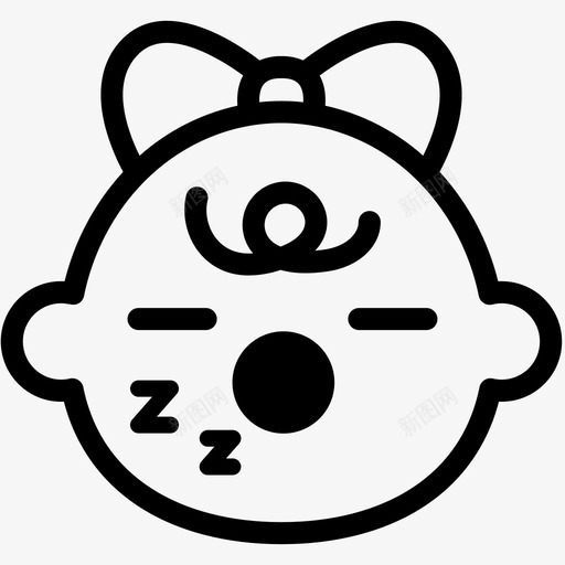 睡觉宝宝孩子svg_新图网 https://ixintu.com 宝宝 孩子 表情 符号 睡觉 情绪 5个