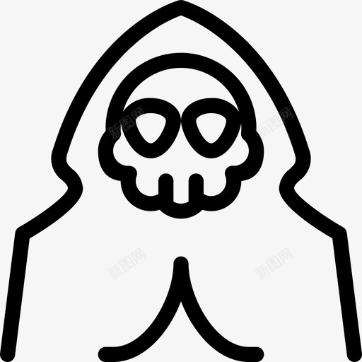 死亡鬼魂万圣节svg_新图网 https://ixintu.com 万圣节 死亡 鬼魂 不给 捣蛋 大纲