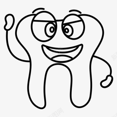 牙齿牙科诊所牙齿健康图标